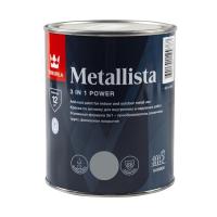 Краска для металла по ржавчине 3 в 1 Tikkurila Metallista (Металлиста) (0.8 л) серебряная