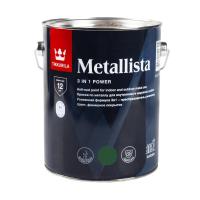 Краска для металла по ржавчине 3 в 1 Tikkurila Metallista (Металлиста) (2.3 л) зеленая