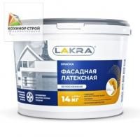 Краска фасадная латексная белоснежная (14 кг) ЛАКРА