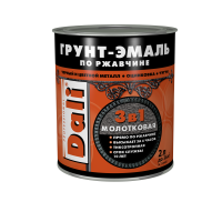 Грунт-эмаль по ржавчине 3в1 Молотковая DALI (2 л) серебристый
