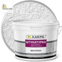 Штукатурка фактурная декоративная с эффектом "шубы" белая (15 кг) ЛАКРА