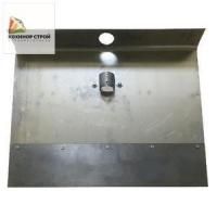 Лопата снеговая алюминиевая 50х30см 3х-бортная дюраль с накладкой