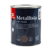 Краска для металла по ржавчине 3 в 1 Tikkurila Metallista (Металлиста) (0.8 л) темно-коричневая