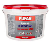Краска КМ0 текстурная негорючая NCS S 4000-N серо-бежевый (10 л/19 кг) Pufas