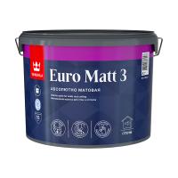 Краска Tikkurila Euro Matt 3 белая А (9 л) интерьерная краска для стен и потолка