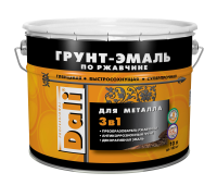 Грунт-эмаль по ржавчине 3 в 1  Гладкая DALI (10 л) RAL 3001 красный