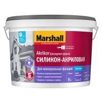 Краска фасадная Marshall Akrikor матовая база BW 9 л