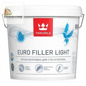 Шпатлёвка Tikkurila Euro Filler Light (9 л) лёгкая
