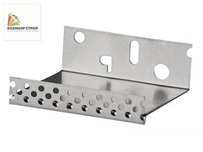 Цокольный профиль 50 мм (0,65 мм) Алюминиевый с перфорацией