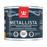 Краска для металла по ржавчине 3 в 1 Tikkurila Metallista (Металлиста) (0.4 л) зеленая