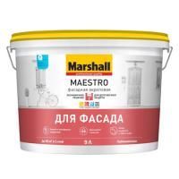 Краска фасадная акриловая Marshall Maestro глубокоматовая база BC 9 л.