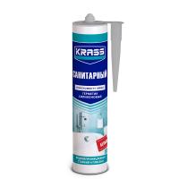 Герметик силиконовый санитарный белый 300 мл KRASS