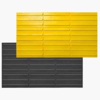 Тактильная плитка 300х170 ПВХ 9 продольных рифов