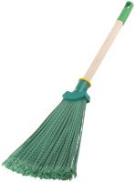 Метла усиленная пластиковая с черенком