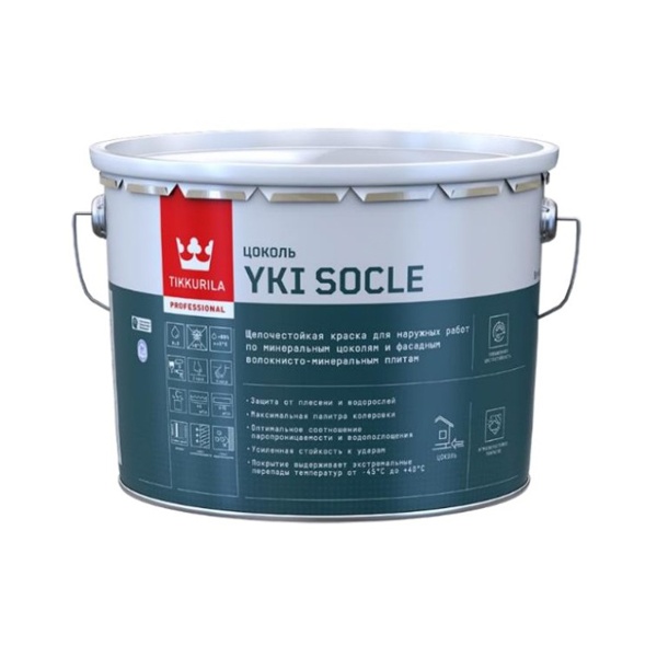 Краска для цоколя щелочестойкая Tikkurila Yki Socle (Юки Цоколь) C ( 9 л)