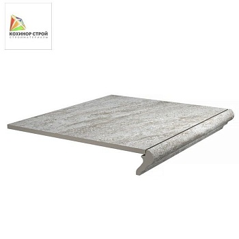 SG158700N\GR Ступень фронтальная Терраса серый противоскользящий 40,2x30x0,8