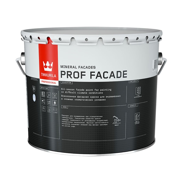 Краска Tikkurila Prof Facade база КС (9 л) фасадная